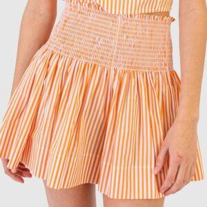 Erica Skirt Orange and White Stripe